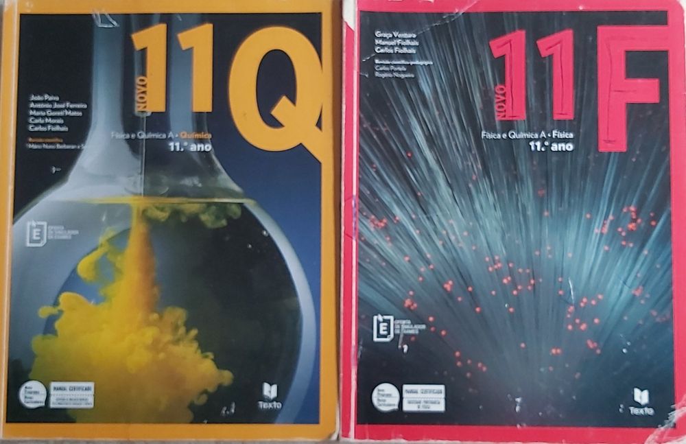 Livros Química e Física 11 ano
