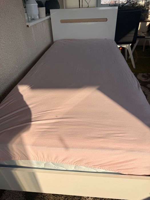 Дитяче підліткове ліжко з матрасом 200х90, LED підсвітка