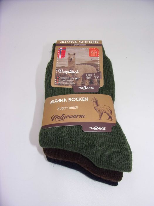 3x Skarpety z alpaka damskie ciepłe , zimowe 35/38.