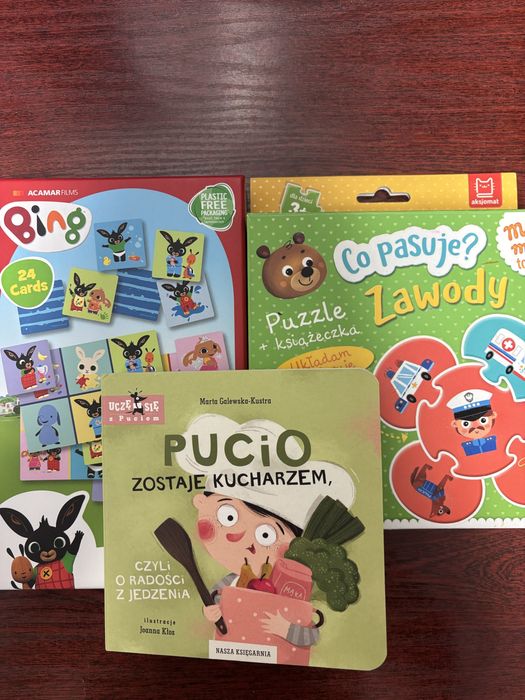 Zestaw dla dzieci Pucio Bing memo ulladanka puzzle