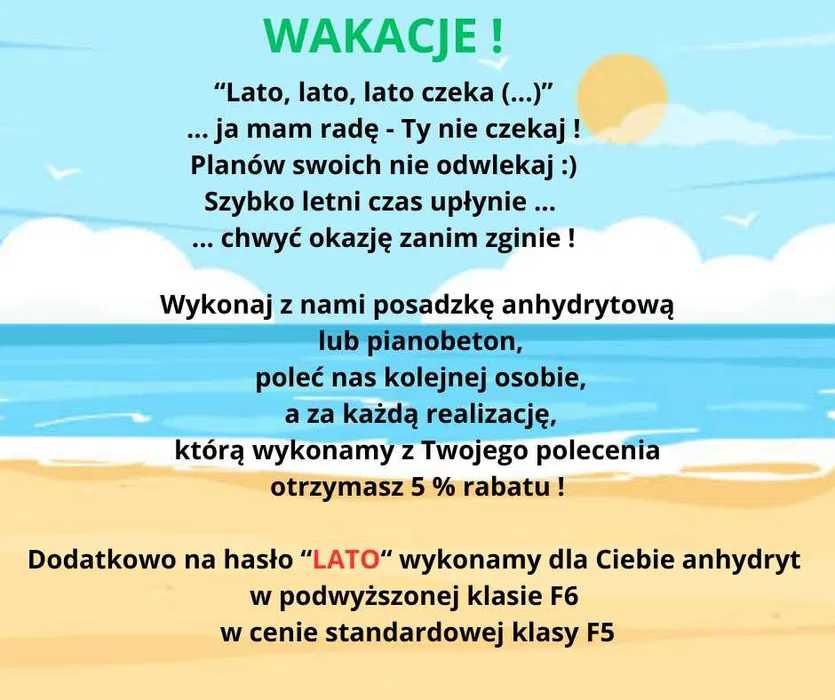 Posadzki anhydrytowe, wylewki anhydrytowe, pianobeton.