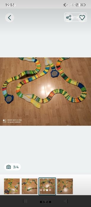 Tor z klocków plastikowych