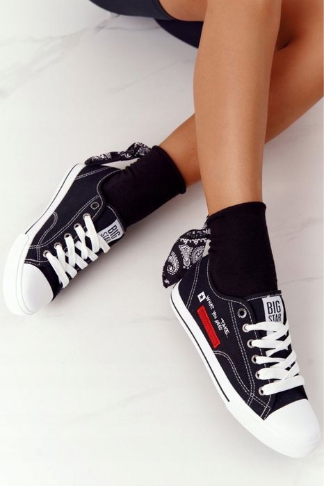 Trampki damskie BIG STAR oryginalne r.37 czarne FF274082