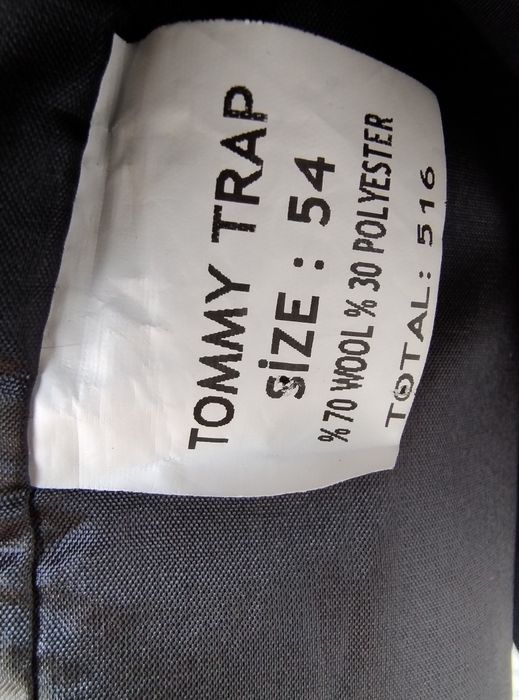 Granatowa kamizelka męska 54 krata wełna 70%