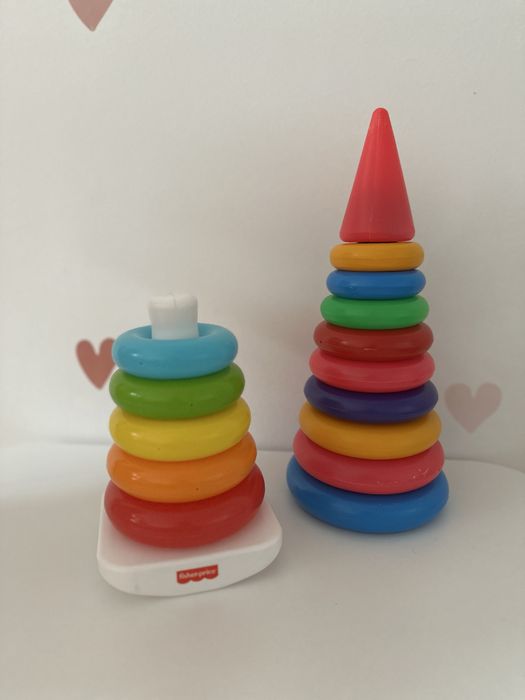 Пірамідка Fisher price + велика пірамідка в подарунок