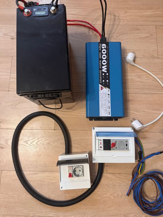 LiFePO4 200Ah + інвертор 6000W Pure Sine 220V + автом перемик (ATS)