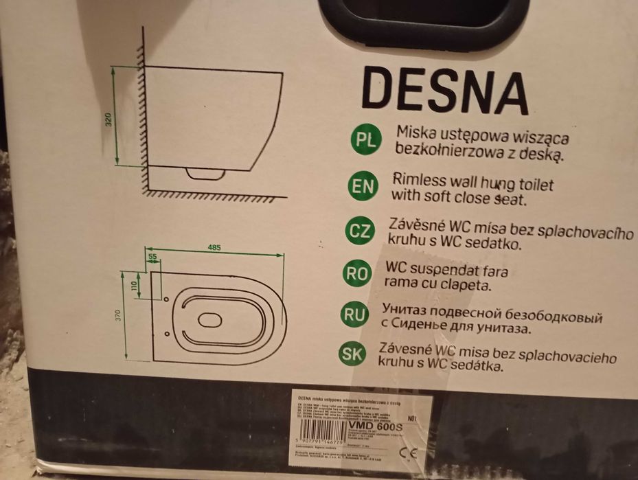 Zestaw podtynkowy stelaż + Miska WC Kvadrato Cycleon z deska