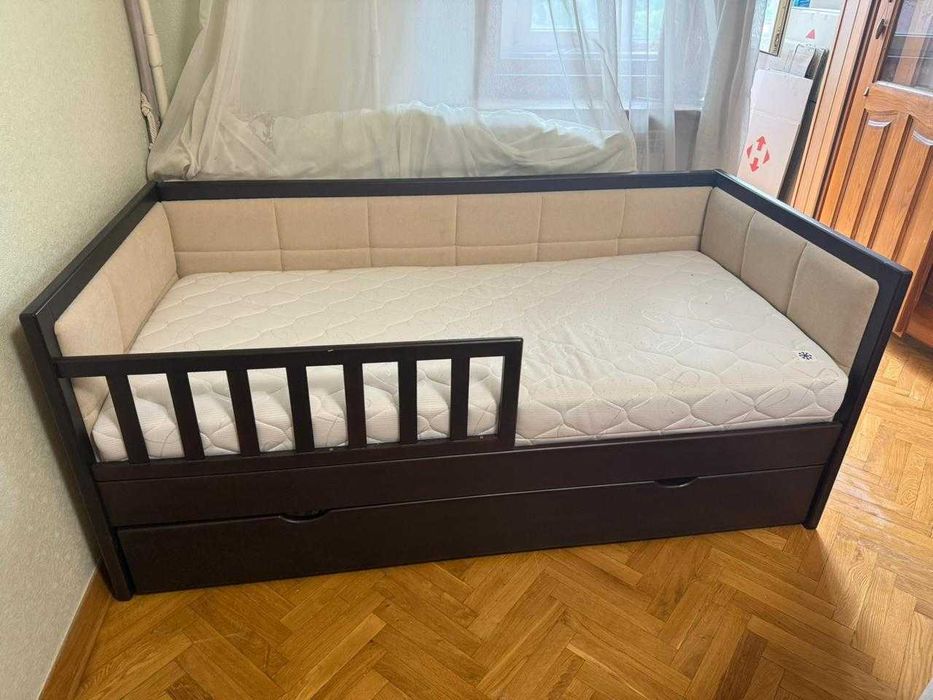 Дитяче ліжко + матрац, 180*90, дерево