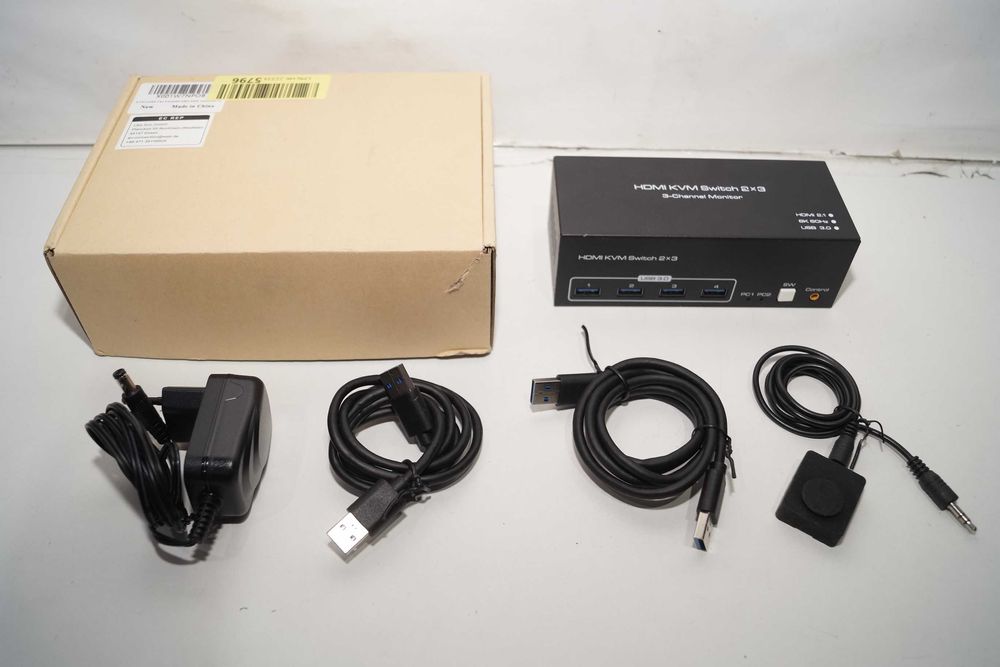2014 Przełącznik HDMI KVM Switch 2x3 8K 60Hz US/b 3.0 3 monitory