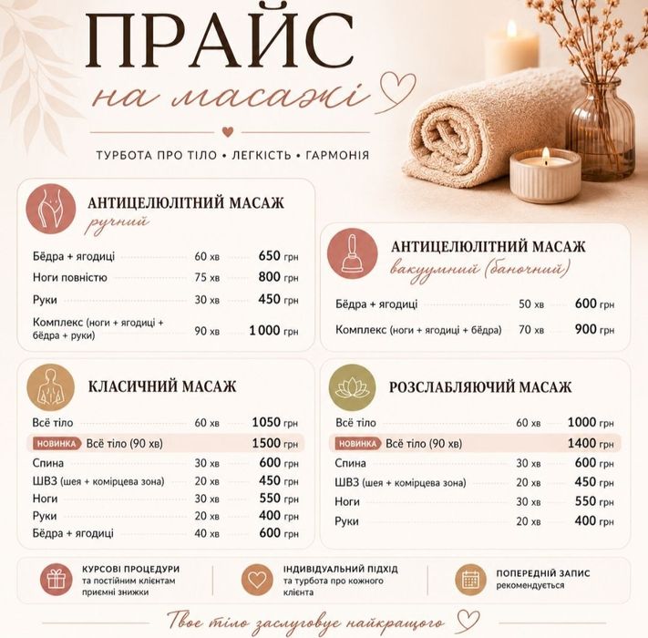 Масаж/Масаж/Massage/Класичний/Кременчук
