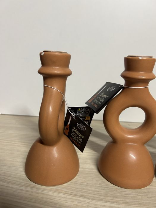 Zestaw 3 świeczników ceramicznych nr.7653
