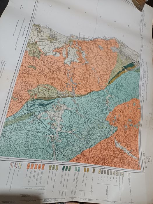 Carta geológica  de Póvoa de Varzim e lamego