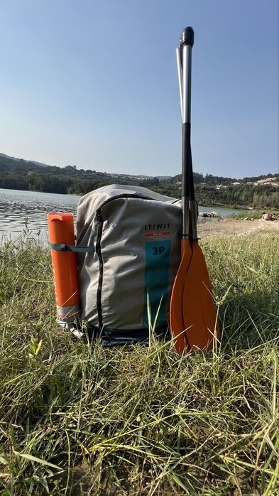 Caiaque 3 pessoas pesca ou lazer canoa