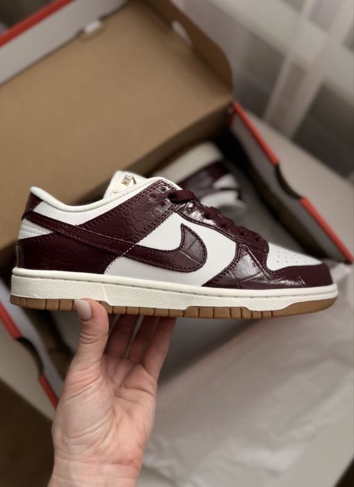 Nike Dunk Low Originals Burgundy Croc (NEW IN BOX)