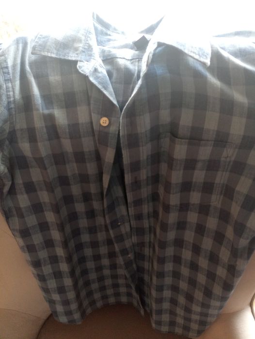 Camisa azul xadrez Gap Kids rapaz