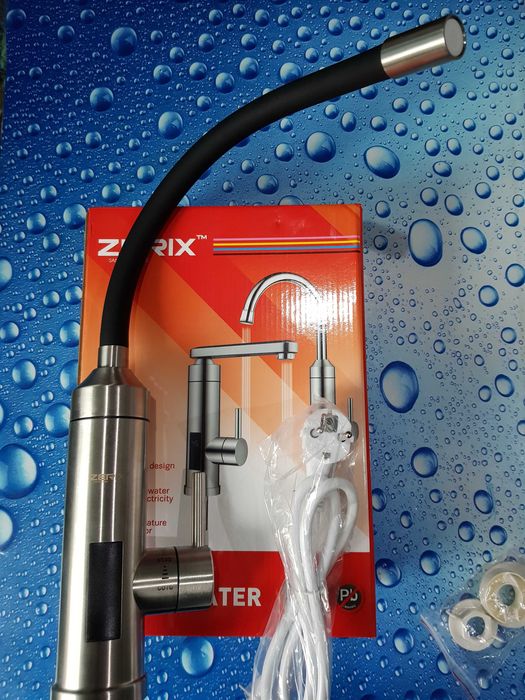 Проточный водонагреватель Zerix ELW35-EF-G 3,3kW с силиконовым изливом