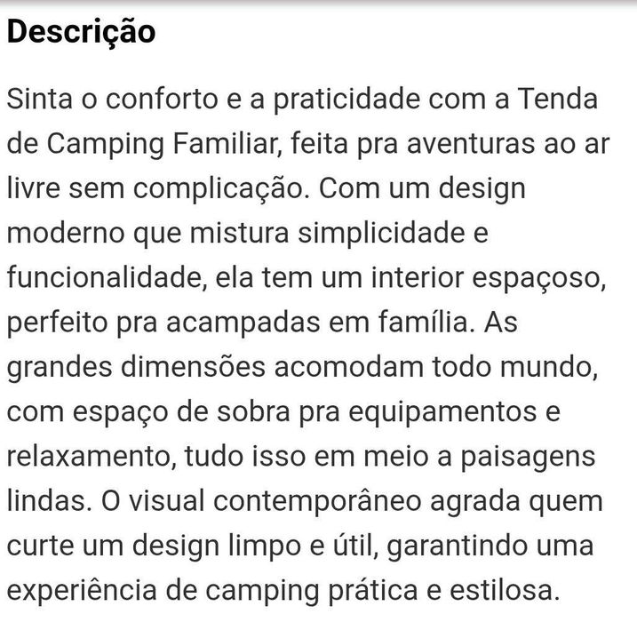 Tenda familiar 4 quartos