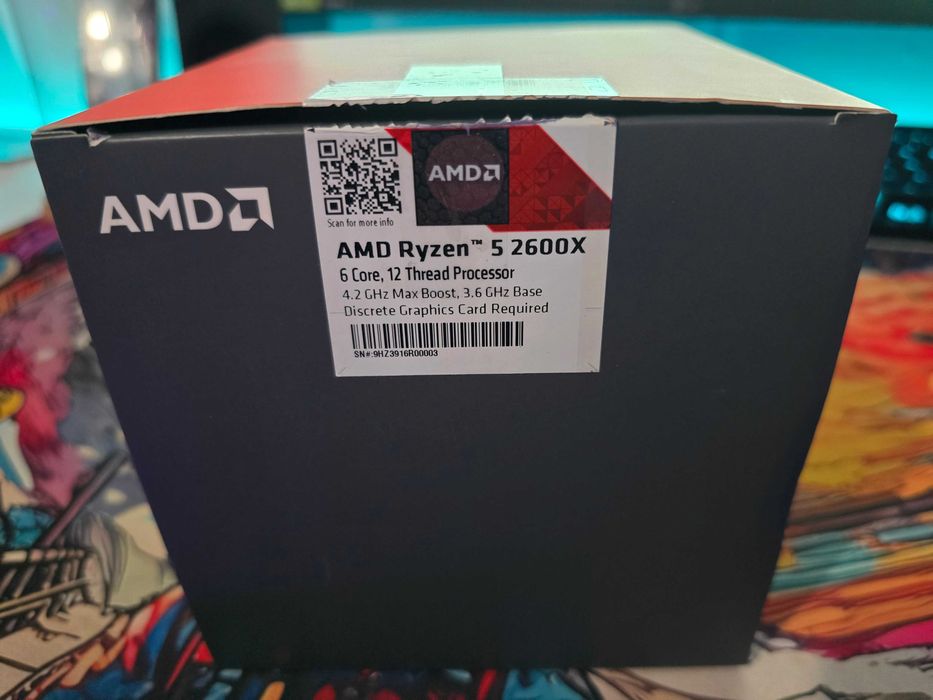 Caixa Ryzen 5 2600X + Dissipador Novo para AM4/5