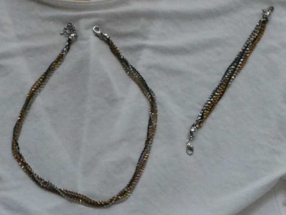 Kompletu biżuterii mieszanej marki Mango łańcuszek i bransoletka