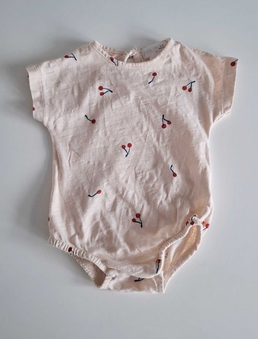 Zara body w wisienki 56 krótki rękaw