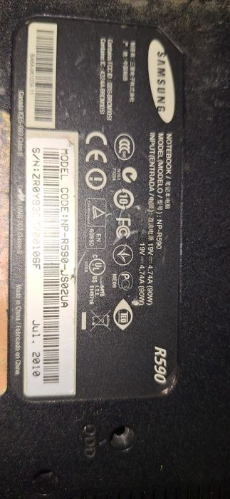 Ноутбук Samsung R580 R590