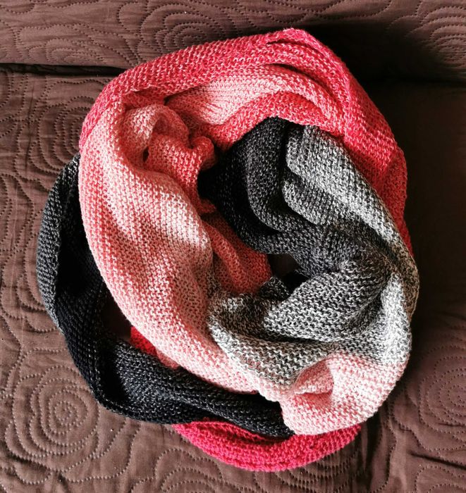 Handmade - wielka chusta szal otulacz "strzałka"