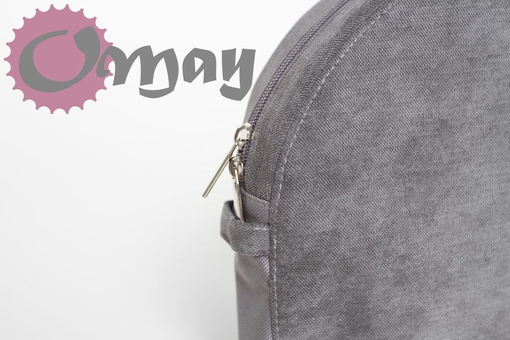 Szary Welur organizer do OBAG MOON LIGHT elegancki 2 kieszenie OMAY