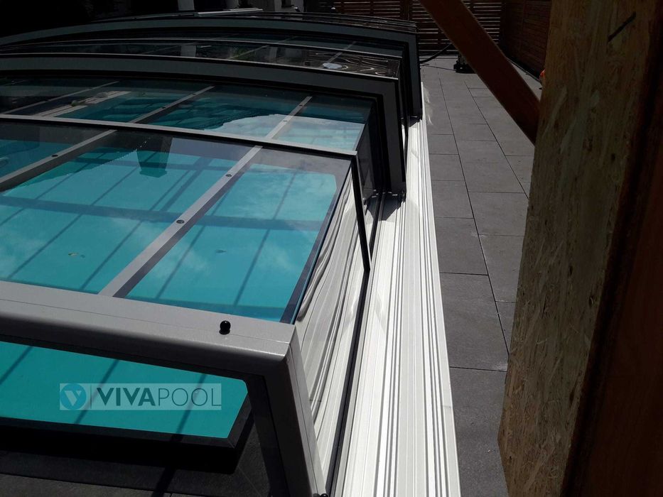 Niskie zadaszenie na basen PRESTIGE 10,29 x 4,50 x 0,75 poliwęglanowe