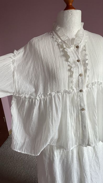 Zwiewna bluzka boho ecru GIOYA 40/42/44/46