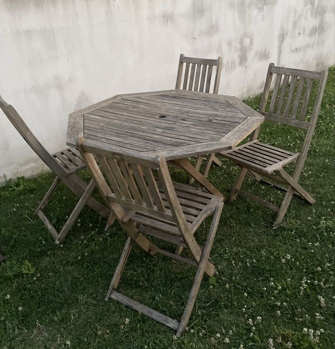 Mesa jardim e 4 cadeiras