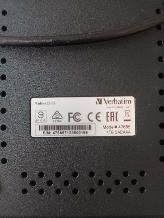 Жорсткий диск Verbatim Store n Save 4ТБ 3.5" USB 3.0 Чорний