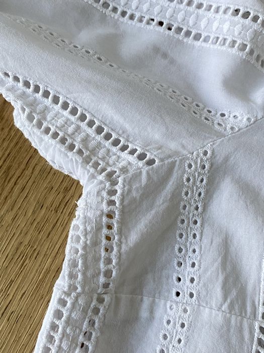 Белая блузка. Белая блузка из прошвы. Белая блузка хлопок.