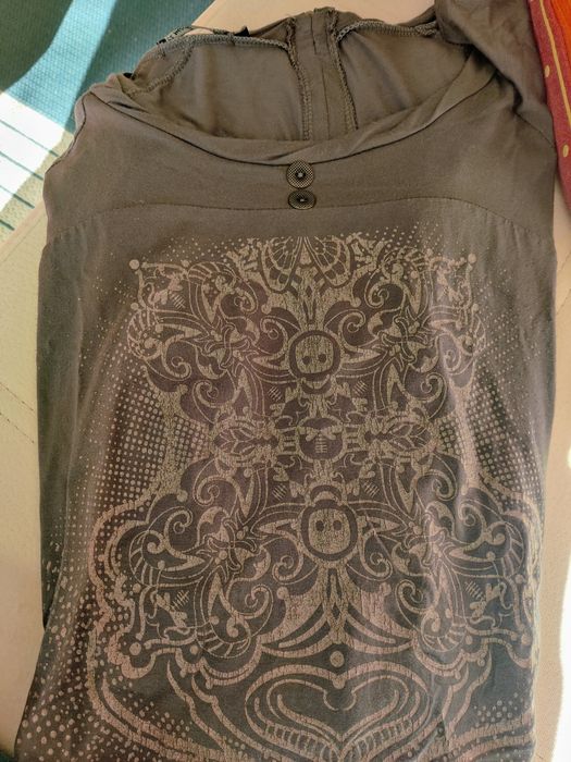 Túnica, manga comprida, cinzenta, Nova, La Mode est à Vous, 36