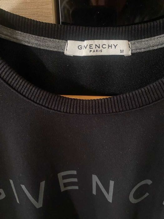 Стильний чорний світшот givenchy paris (m) — унісекс