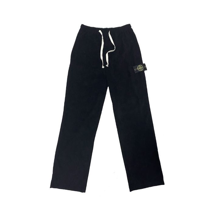 Штаны Stone Islands с патчем черные стон айленд ісланд