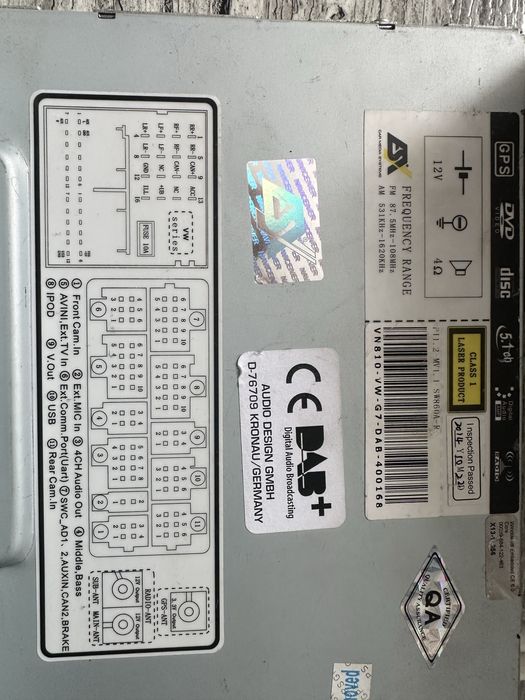 Radio golf 7 ESX VN810-vw-g7 orginalne bluetooth navi