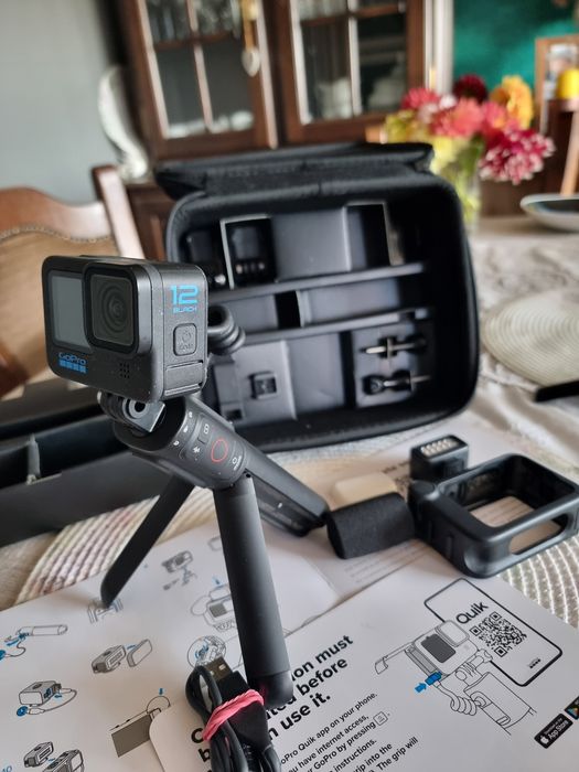 OKAZJA idealny Stan  nietrafiony prezent GoPro Hero 12 BLACK CREATOR!!! + VOLTA + media mod+ oświetlenie Light MOD + selfie stick + akcesoria