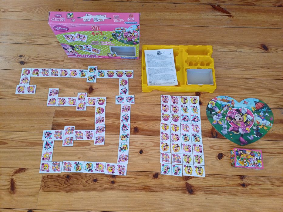 4 em 1 Minnie Clementoni - Puzzle, memória, dominó e cubos