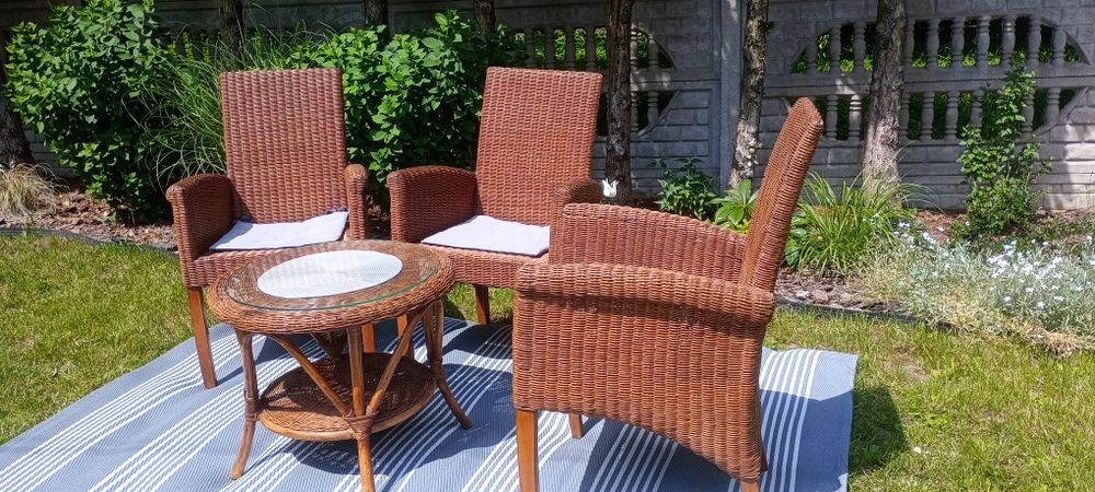 Meble do ogrodu wiklina
