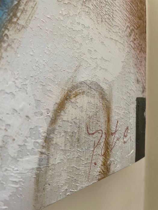 Quadro pintado com desenho frutas