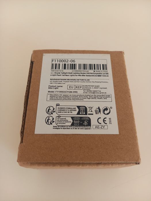 Luz led traseira para bicicleta