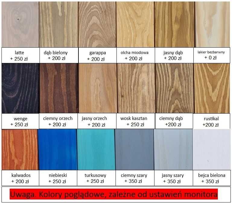 BALANCE 90x200 łóżko grube deski mocna konstrukcja niski zagłówek