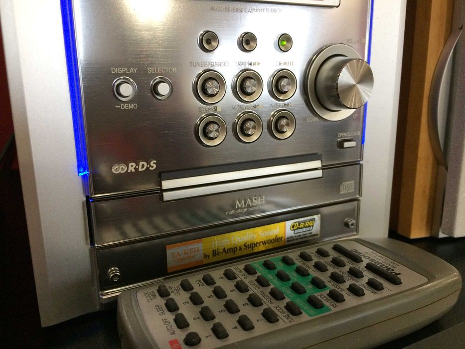 Panasonic SA-PM25 wieża RDS Bi-Amp subwoofer neony 2X50W stan BDB