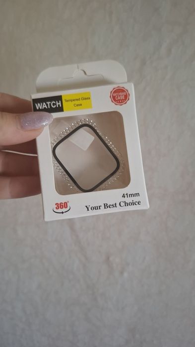 Бампер стекло стразы на Apple watch 41mm