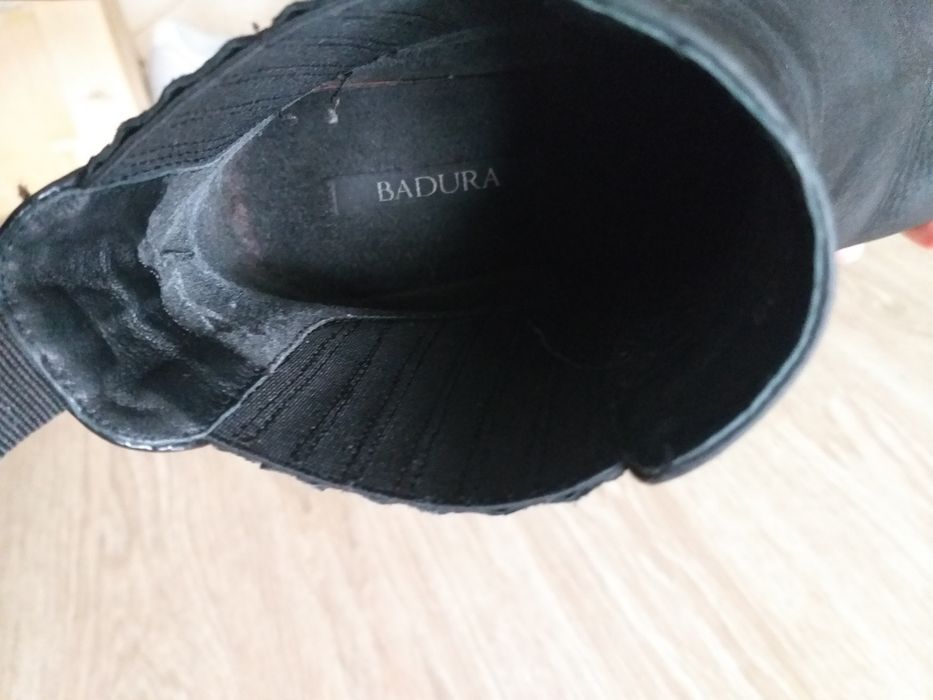 Botki jesienno-zimowe Badura 38, skóra