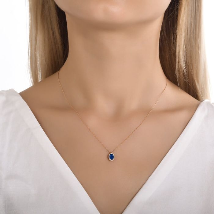 Złoty naszyjnik Staviori z diamentem