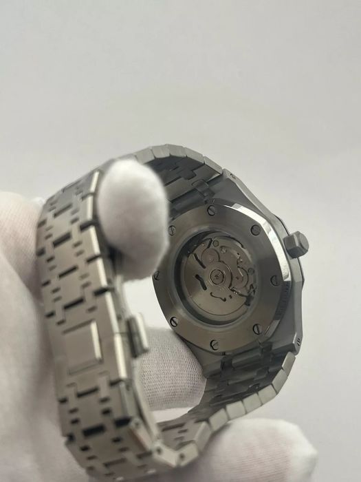 SEIKO MOD Royal OAK Czarny Black Custom NOWY Zegarek Męski