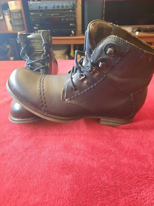 Botas / Botins Bunker em Pele (Estilo Militar)