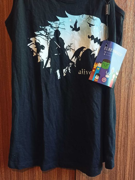 GOT Game of Throne Gra o Tron Jon is Alive t-shirt tank top (M)