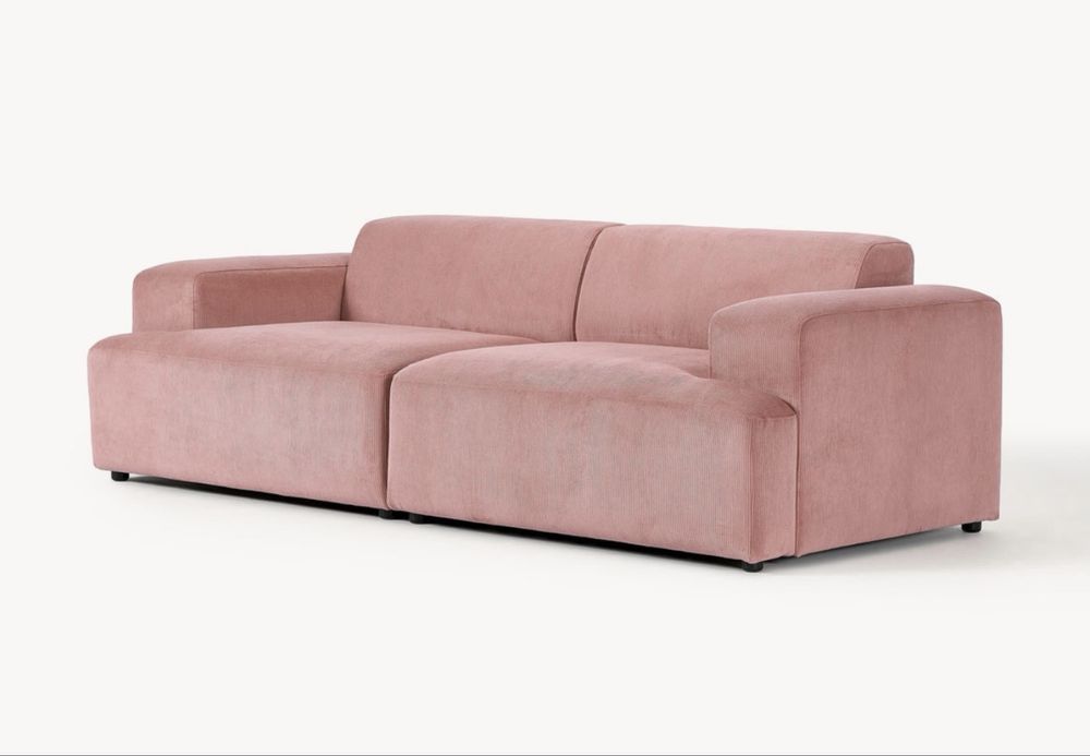 Sofa ze sztruksu 3-osobowa Melva Westwing